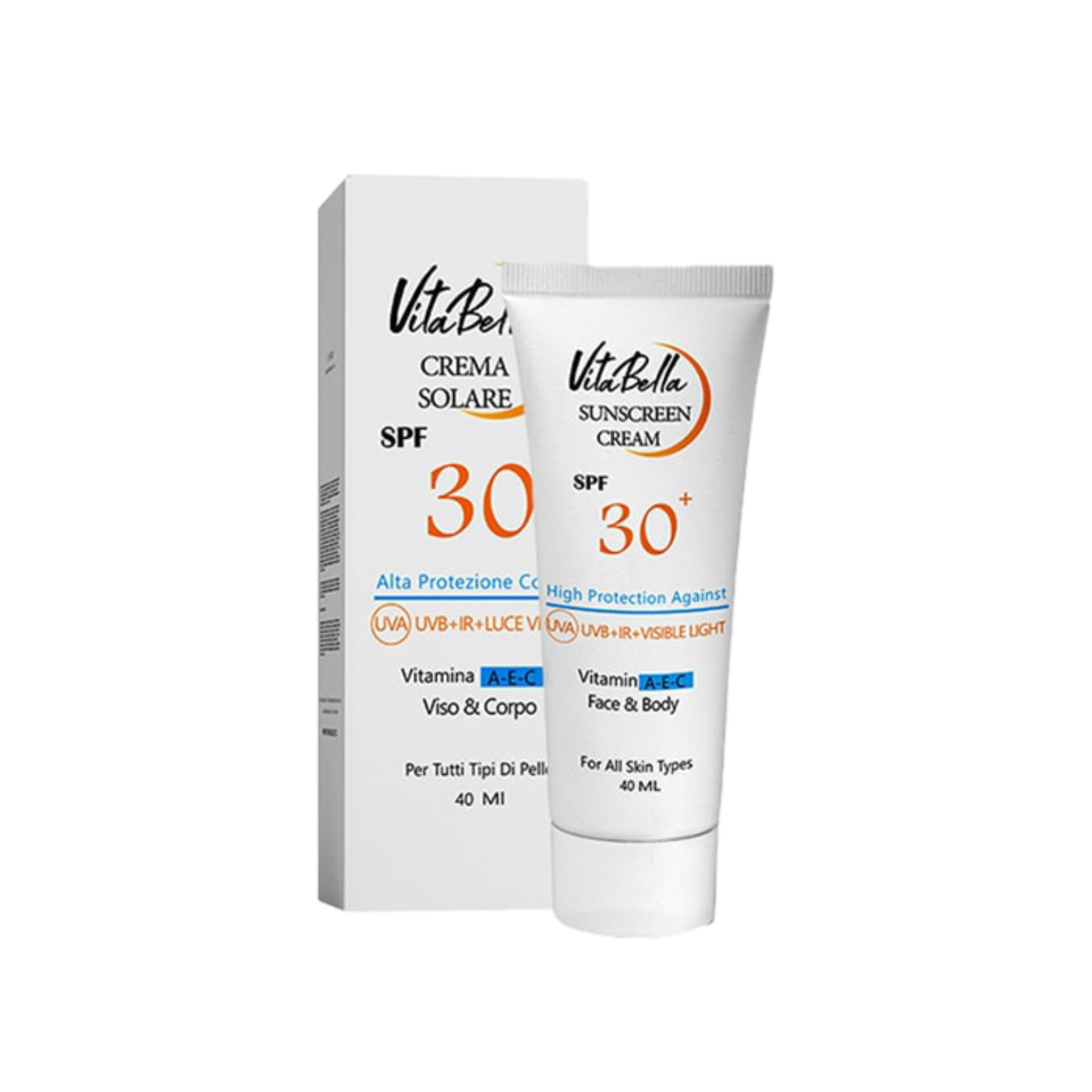 کرم ضدآفتاب spf30 بی رنگ حجم ۴۰ml ویتابلا
